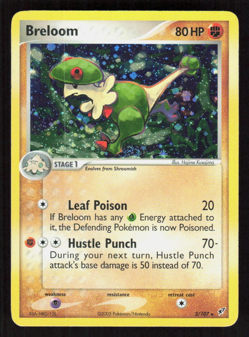 Pokemon Breloom 3/107 Rare Holo Deoxys (LP)