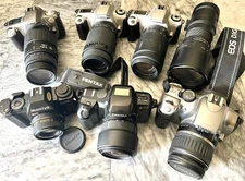 Canon Pentax Mamiya Film Camera & Sigma Tamron Lenses Untested item bundle