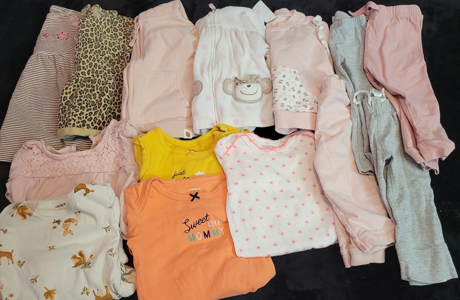 Mixed Lot Of Baby Girl Size 6 And 9 Month Clothing Mostly Carters