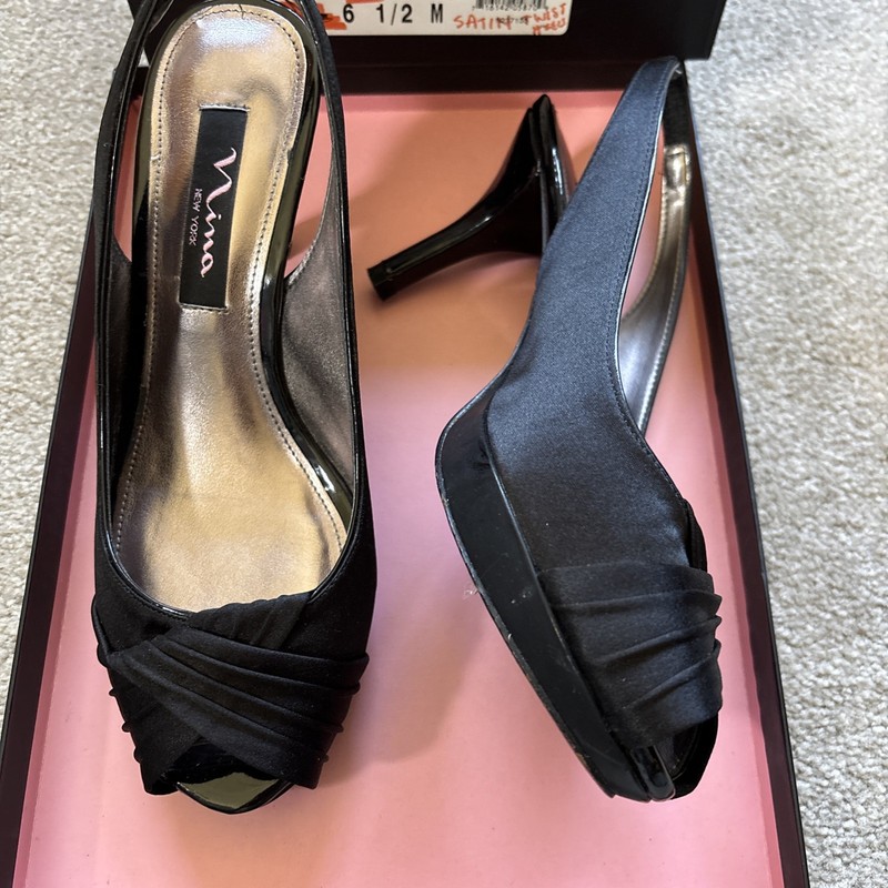 NINA Woman’s CAMALA LS Black Size 6 1/2. Excellent!