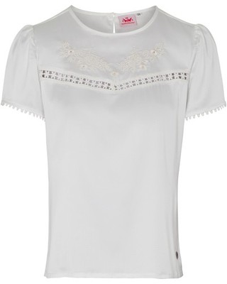 Spieth & Wensky Kurzarm Bluse Trini Kurzarm Kragenlos Blusenshirts Damen NEU