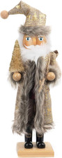 14" Christmas Decorative Nutcracker, Handmade Wooden Santa Traditional Nutcracke