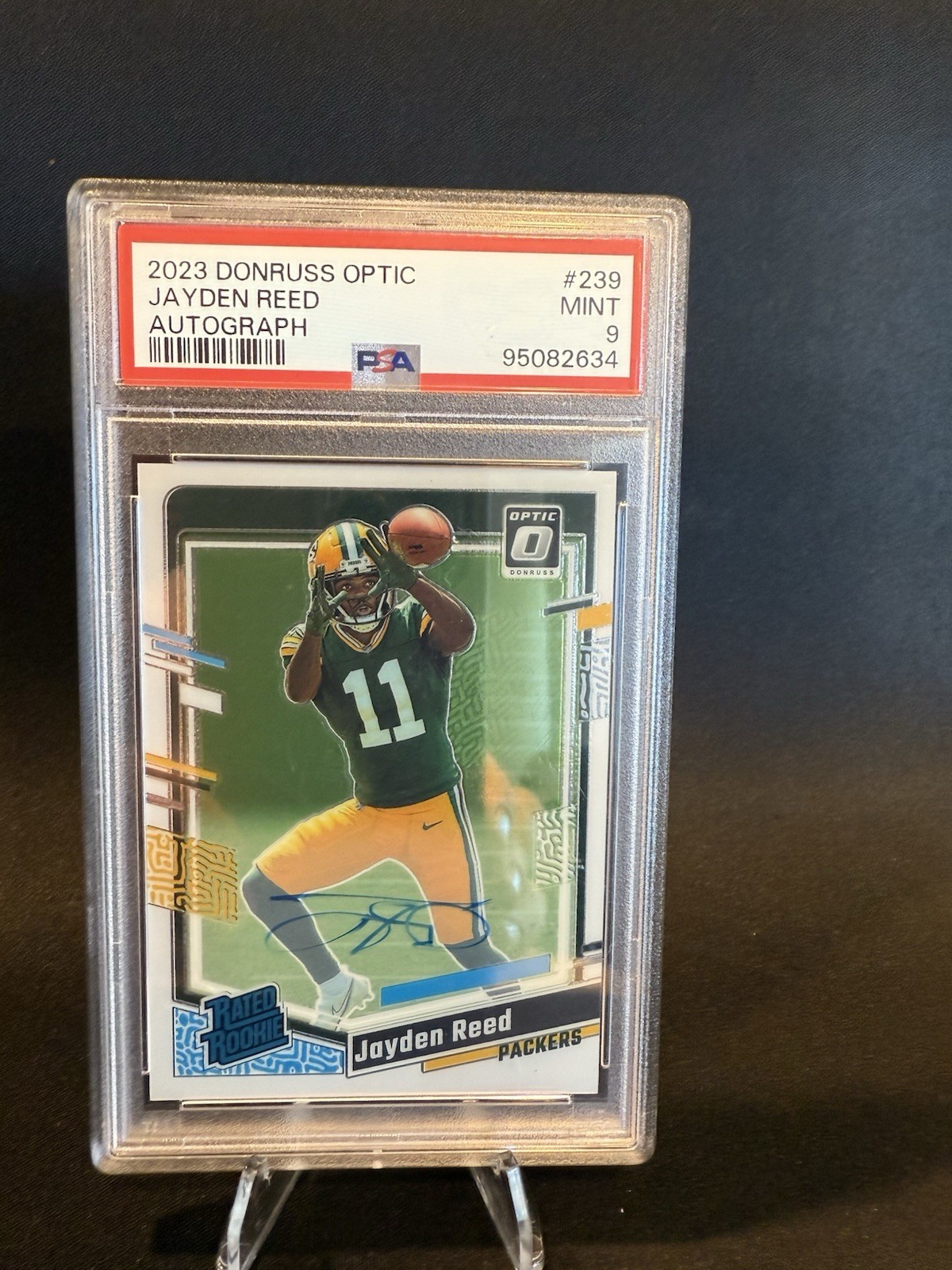 2023 Optic Jayden Reed Rated Rookie On Card Autograph /99 PSA 9🔥