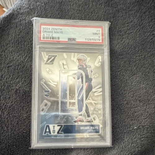 2024 Panini Zenith A TO Z Drake Maye #4 Rookie Insert PSA 9 Patriots
