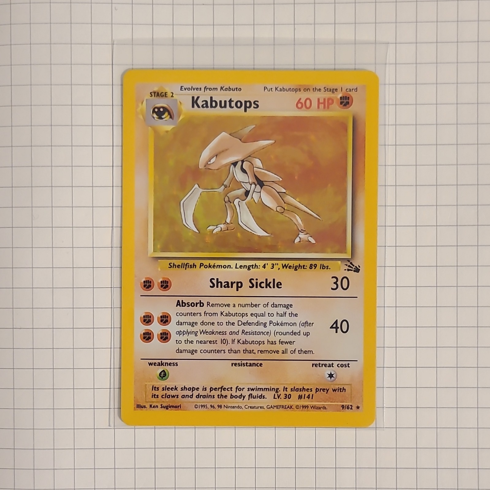 Kabutops (9/62) - Fossil (FO) Holo Rare Unlimited