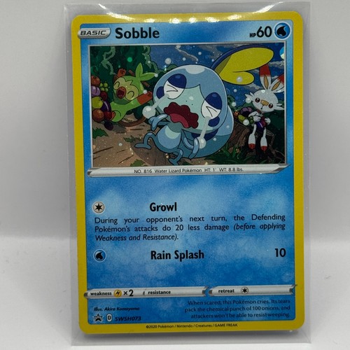Sobble SWSH003 Black Star Promo Holo Pokemon Sword Shield Starter Card LP