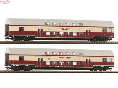 Roco DR Sputnik DBmq/Dnmu Zweistöckiger Wagen Set (2) IV - Spur 1:120 TT120