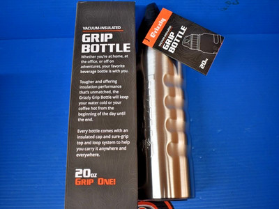 Grizzly Grip 20 oz Water Bottle | Vacuum Insulated | Stainless Steel