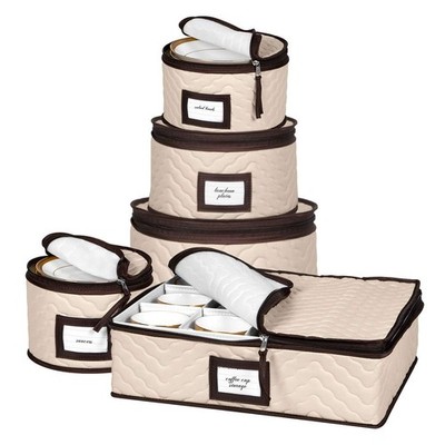 China Storage Containers 5-Piece Set Moving Boxes for Dinnerware, Glasses, Pl...