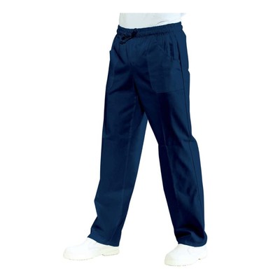 Pantalone Medico Unisex Pantalaccio Blu con Elastico - ISACCO - Cuoco Dentista