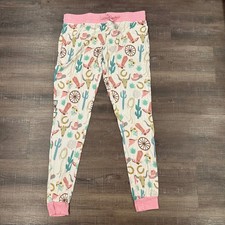 Little Sleepies Ready To Rodeo Bamboo Pajama Jogger Pants Pink Women Small