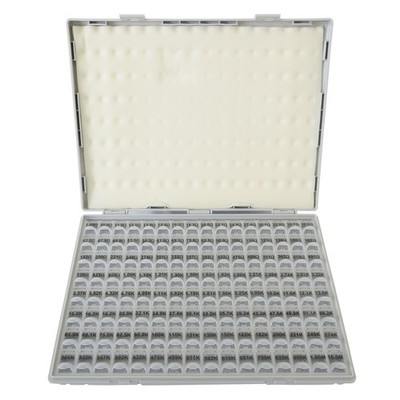 SMD Resistor Organizer 128 Unit Box-0402 1% 128 Values 50pcs/Value Resistor Kit