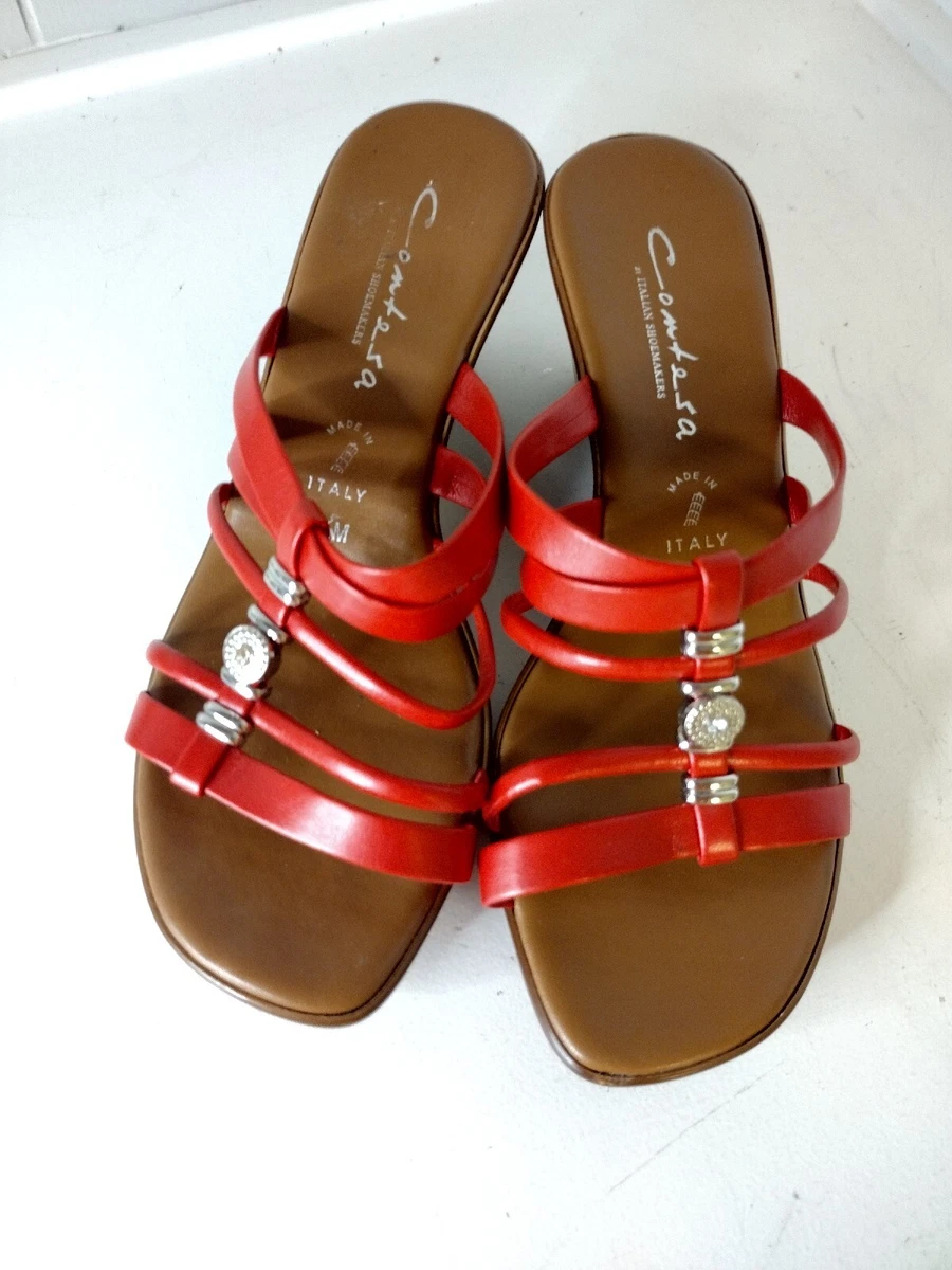 Red sandals size 8 sale
