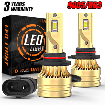 9005 LED Headlight Super Bright Bulbs Kit White 6000K 15000LM High Beam NEW