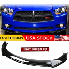 Glossy Black Front Bumper Lip Splitter Spoiler Body For Dodge Charger Spoiler