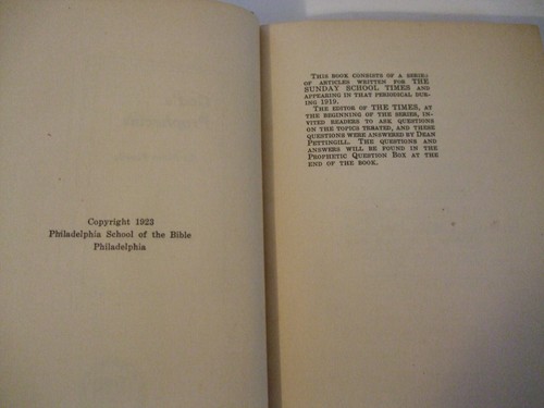 1923 God's Prophecies for Plain People by William Pettingill. Scofield Associate - Picture 6 of 8
