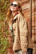 La Miel Quilted Rosie Jacket Fall Winter Casual Woven W/ Pockets Cozy