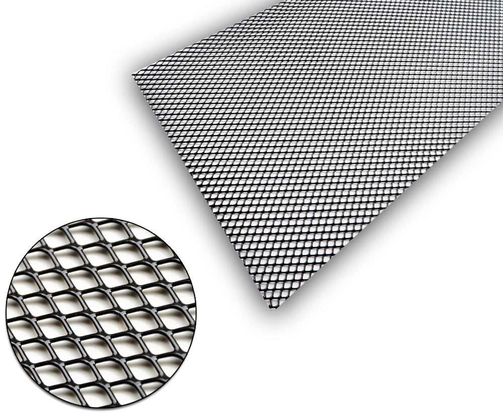 Grille anti gravillon en alu noir 100x40cm pour protéger votre radiateur