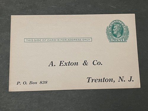 SELTENE 1910er LINCOLN 1c UX26 POSTKARTE TRENTON NJ OYSTER CRACKER! AD POSTKARTE - Bild 2 von 2