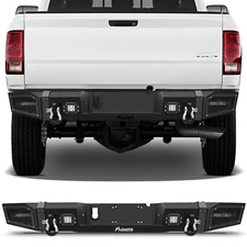 Rear Bumper Assembly For 2010-2018 Dodge Ram 2500 3500 w/ LED lights Bolt Kits