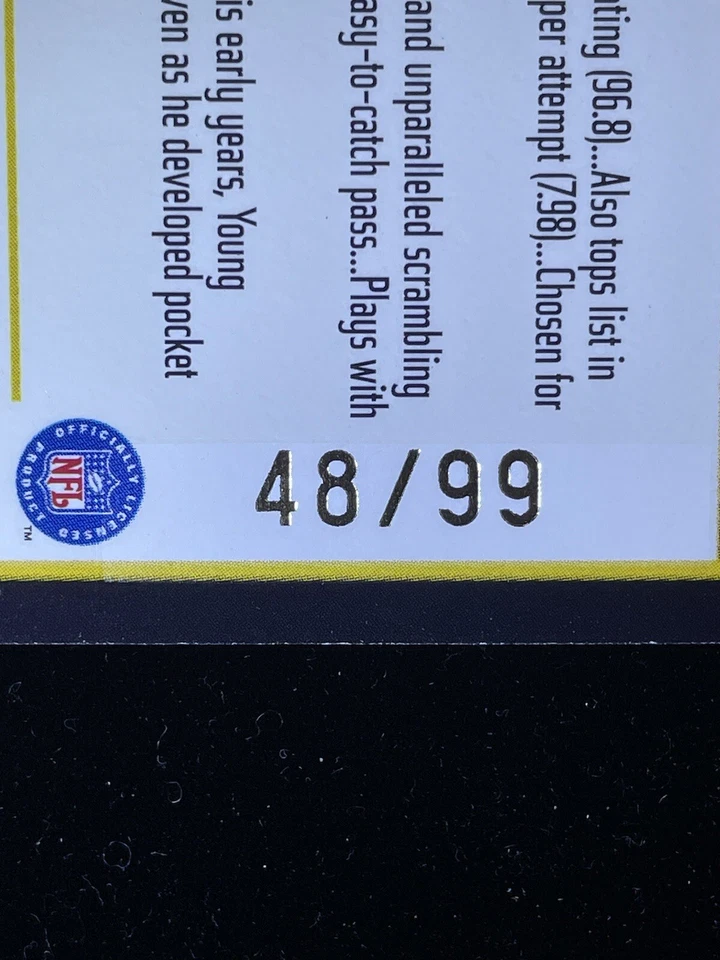 2000 Bowman Gold Foil Steve Young /99 RARE #88 San Francisco 49ers HOF 1/1 eBay - Image 3 of 4