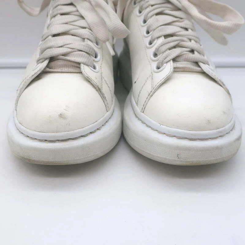 Alexander McQueen Zapatillas De Gran Tamaño Blanco y Oro Rosa Cuero Metálico Talla 37 Foto 4 de 4