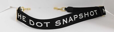 Marc Jacobs The Logo Webbing Dot Snapshot Strap Black/Gold