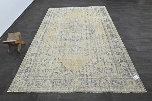 Oushak Turkish Vintage Rug 6x10 Kilim Rug Anatolian Handmade Boho Decor YELLOW