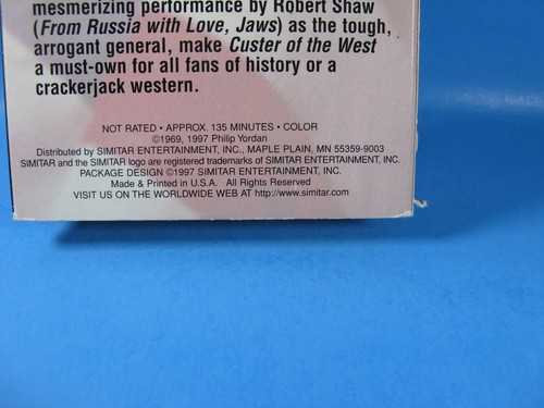 Custer Of The West Historical Bio Drama VHS 1967 Widescreen Robert Shaw 60's - Picture 7 of 8