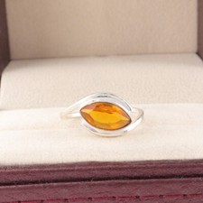 Citrine Gemstone 925 Sterling Silver Ring Handmade Jewelry Ring Gift For Wife