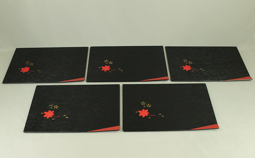 Tray (10) - Echizen Lacquerware Large and Small Square Tea Tray VA450
