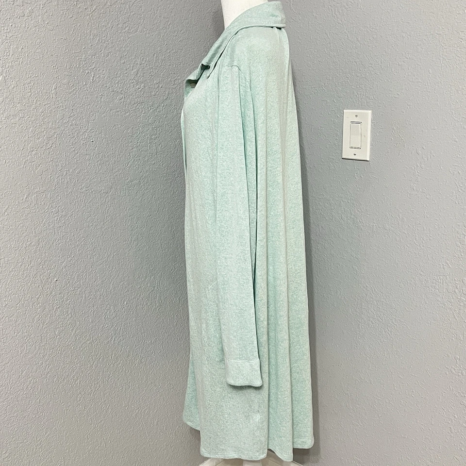 Soft Surroundings Nightgown Dress Cozy Soft Loungewear With Buttons Size XL - Image 3 of 4