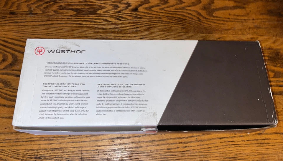 Juego de talla Wusthof cuchillo de acero inoxidable tenedor caja de madera Foto 4 de 4