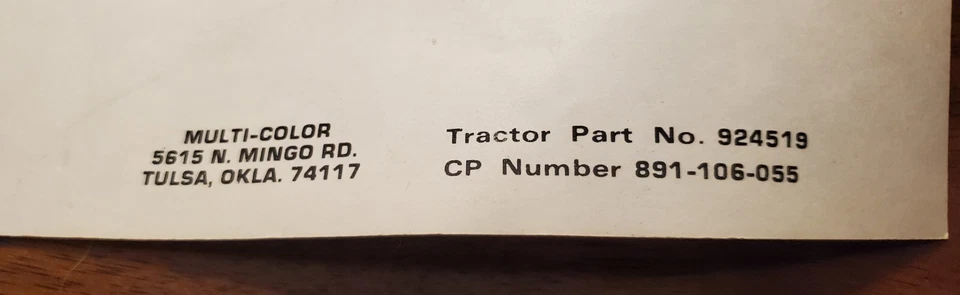 Calcomanía Allis Chalmers Negra AUTÉNTICA ORIGINAL 24" A&S - NUEVA Nº de pieza 924519 Foto 4 de 4