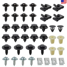 Car Engine Undertray Cover Clips Set of 40 Bottom Shield Guard Screws Fastener