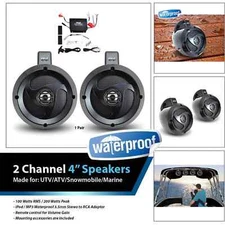 PYLE AUDIO Waterproof Dual Wakeboard Tower Speakers & Amplifier PLUTVA102 *NEW*