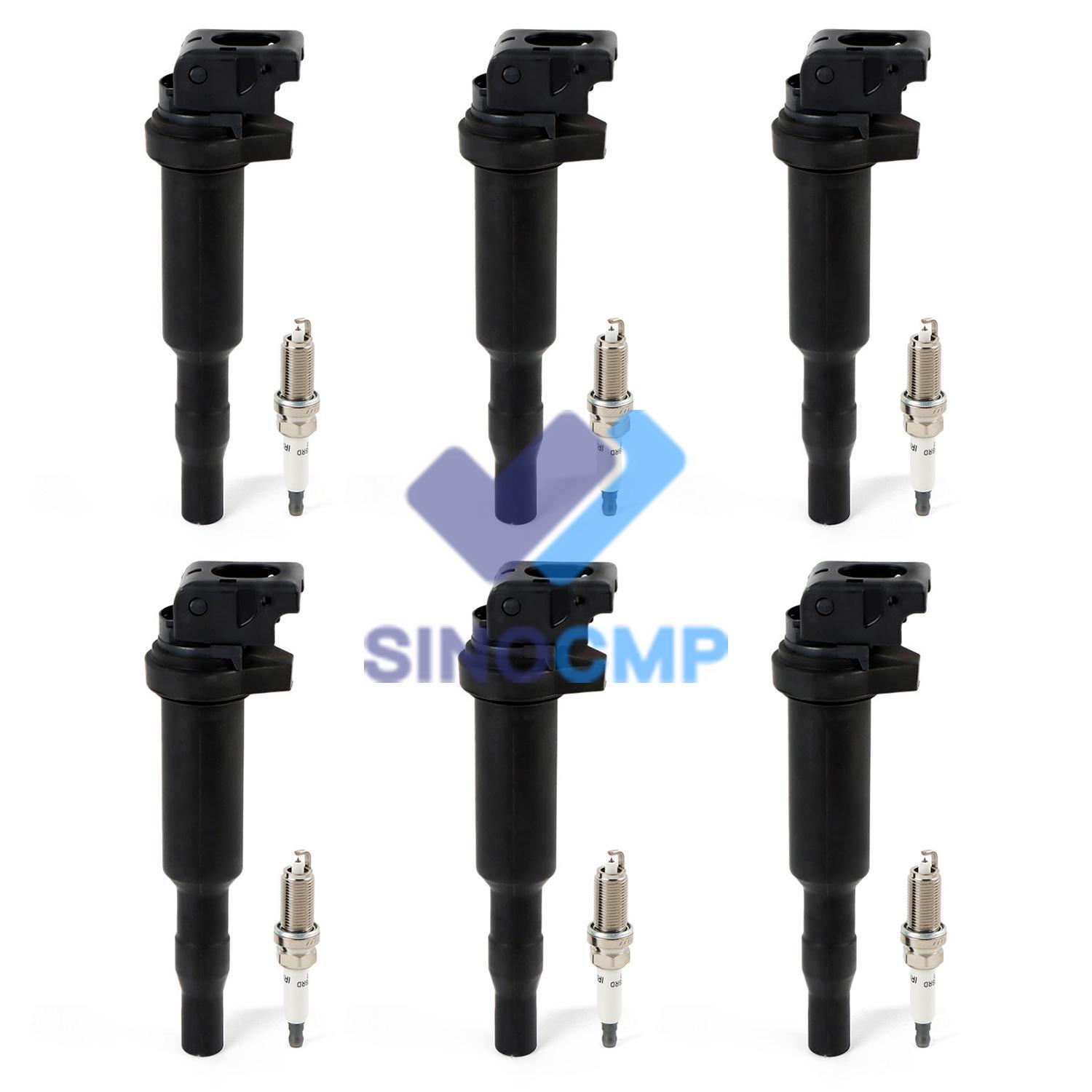 6pcs Ignition Coil + 6pcs Iridium Spark Plug for BMW 328i 535i Mini