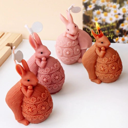 Hágalo usted mismo Linda Herramienta para Hacer Velas de Conejo Huevo de Pascua Jabón Cristal Silicona Molde Cho... - Imagen 2 de 10