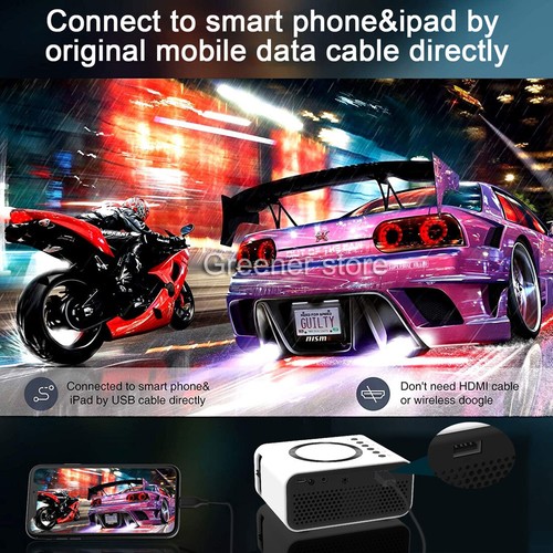 Portable Projector 1080P LED Mini Home Cinema Movie Theater Projector Multimedia - Picture 7 of 18