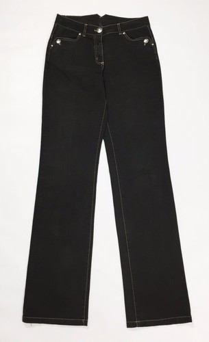 Iber pantalone donna w28 tg 42 gamba dritta stretch usato trouser nero T2510 - Foto 7 di 12
