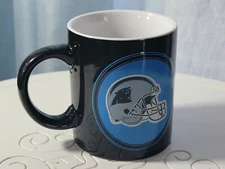 Carolina Panthers Boelter Brands NFL 14oz Ceramic Relief  Sculpted Mug EUC