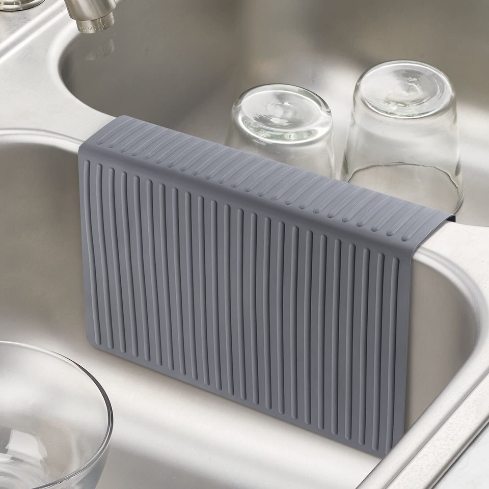 Silicone Sink Saddle, Large and Durable Sink Divider Mat with No