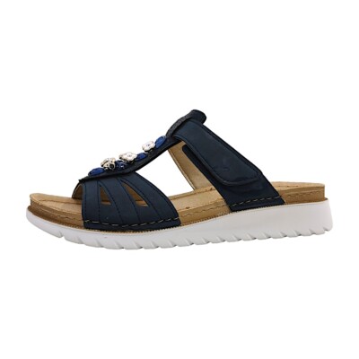Inblu  Damenschuhe Pantoletten Fußbett Blau Freizeit