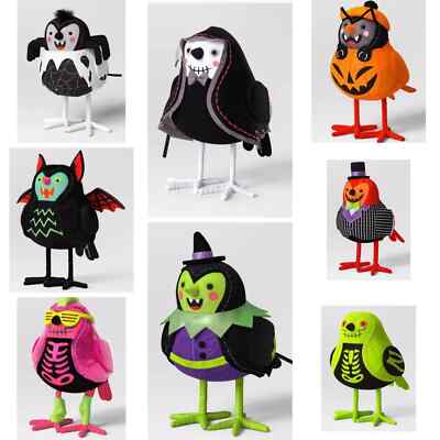 Target Hyde & EEK! 2024 Halloween set of 8 Featherly Friends Fabric Birds - NWT