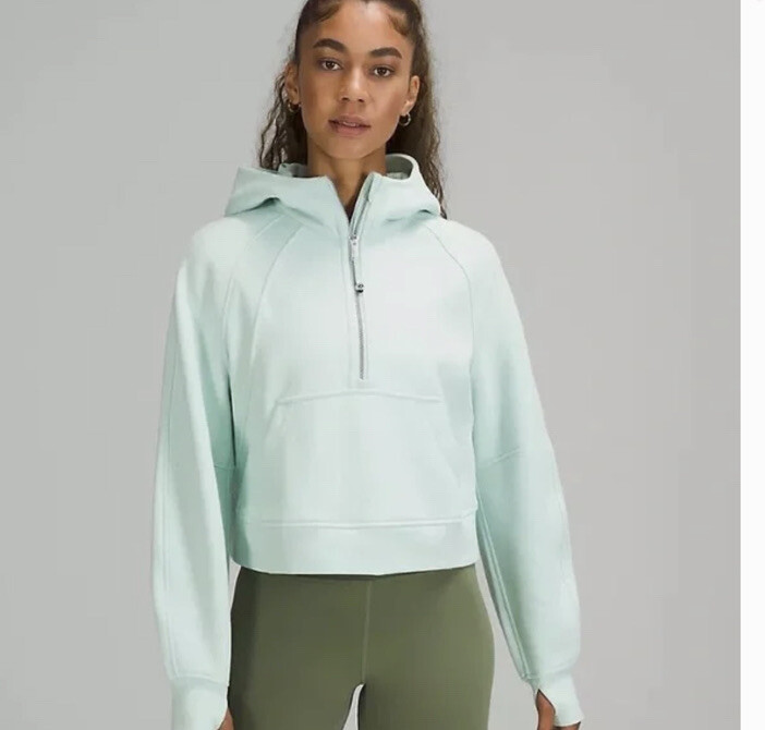 Lululemon Scuba Oversized 1/2 Zip Hoodie Delicate Mint XS/S | eBay