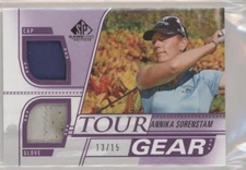 2021 SP GAME USED GOLF SPGU TOUR GEAR PURPLE CAP GLOVE ANNIKA SORENSTAM /15