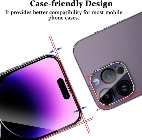 5in1 Schutzglas (Display + Kamera) für iPhone 17 16 15 14 Pro Max Panzerfolie 9H - 第 4/19 張圖片