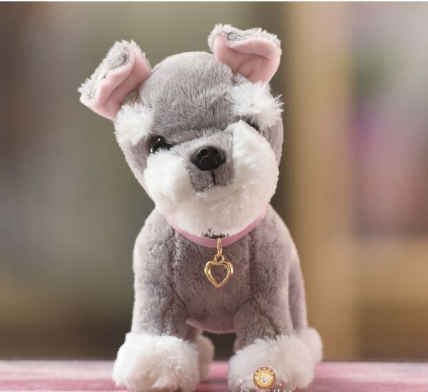 cute plush gray dog toy new small dog doll gift about 18cm eBay