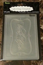 DARICE EMBOSSING FOLDER - THANK YOU - 4.25" X 5.75" - 1215-46 INVITATION - NOTE