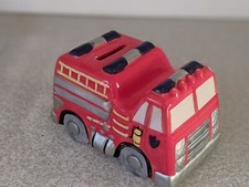 Vintage / Retro Money Savings Bank Box -ceramic - Fire Engine 